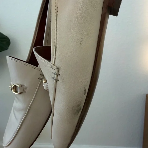 Coach Haley Ivory Leather Loafers - Picture 4 of 8